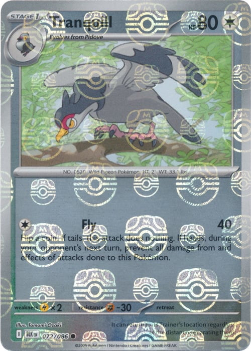 Black Bolt Tranquill #72/86 Masterball Holo